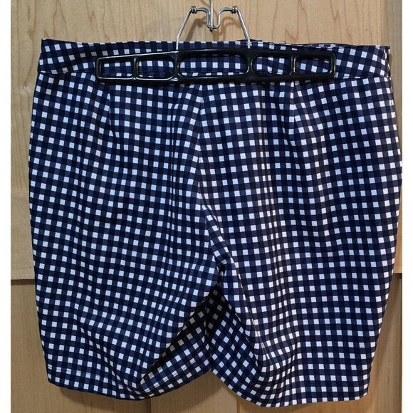 Callaway Womens Navy & White Gingham Check Opti-Dri Golf Shorts Size 8 - Picture 4 of 7